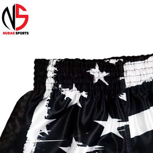 กางเกงมวยไทยชายคุณภาพพรีเมียม น้ำหนักเบา ราคาขายส่ง ปรับแต่งได้ตามต้องการ ผ้าไม่ยับ ดีไซน์ล่าสุด - Product Image 3