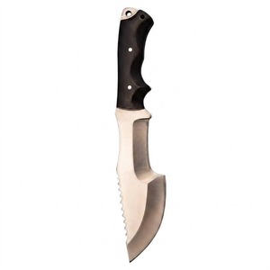 Couteau de chasse et de survie AHS en acier inoxydable, lame à pointe tombante dentelée, manche en Micarta, qualité industrielle, épaisseur 0,009, OEM, 6 pouces - Product Image 4