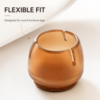 Embouts de pieds de chaise en PVC brun de 20 mm, embouts ronds pour pieds de table et de chaise