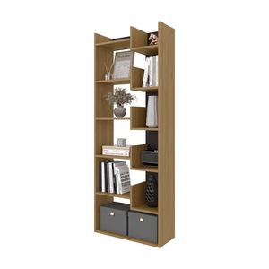 ตู้หนังสือและชั้นวางหนังสือเมลามีนสีขาวแบบเปิด - Product Image 3