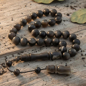 Tasbih de Cuerno Natural Hecho a Mano, Cuentas de Oración Musulmanas, Misbaha - Product Image 5