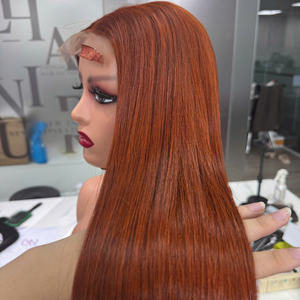 Peluca de cabello humano Bonestright de Color naranja de alta calidad, cabello virgen vietnamita, precio al por mayor para mujeres negras, calidad de lujo - Product Image 2