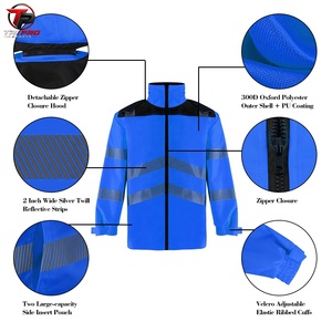 Chaqueta de Trabajo de Seguridad Reflectante de Lona Sólida para Hombre, para Invierno, con Bolsillos Resistentes - Product Image 5