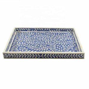Bandeja Feng Shui de Lujo Hecha a Mano con Incrustaciones de Hueso Ecológicas, Diseño Decorativo Elegante, Calidad Premium para Servir en el Hogar y la Cocina - Product Image 3