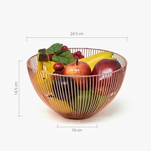 Bol en métal avec intérieur émaillé, bol de service texturé, bol décoratif pour table à manger, pour servir des fruits ou des salades en cuisine - Product Image 4