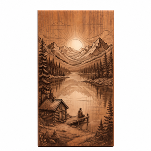 Panneau commémoratif en bois personnalisé, plaque souvenir paysagère naturelle pour hommage funéraire - Product Image 1