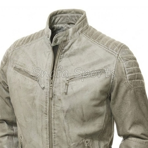 Men's Genuine Leather <b>Waterproof</b> Eco-Friendly Outerwear <b>Jacket</b> Wholesale High Quality Zipper <b>Long</b> Sleeve Leather <b>Jacket</b> - Product Image 3