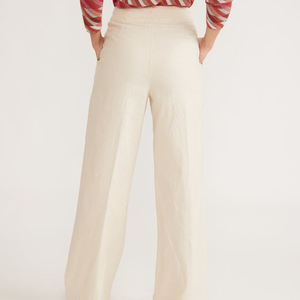 Pantalon plissé vintage taille haute à motif ballon pour femme, nouvelle collection automne 2026, avec fermeture éclair, longueur cheville - Product Image 3