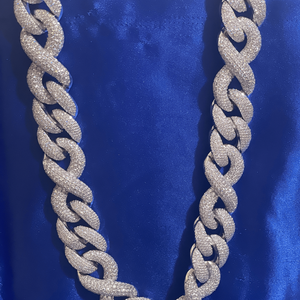 Luxury 925 Silver Moissanite Rope Chain <b>Statement</b> <b>Necklace</b> Unisex Party Jewelry Micro Insert Design - Product Image 3