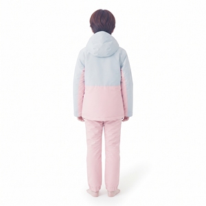 Chaqueta de Esquí para Niñas Hawk Eye, Diseño Color Block Rosa y Azul, con Capucha, Impermeable, Cierre de Cremallera, Aislamiento Sintético, Ropa de Invierno para Niños - Product Image 6
