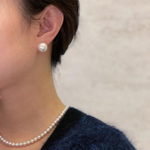 Boucles d'oreilles en perles d'eau douce Edison de 10 à 15 mm, grosses perles, parfaitement rondes, avec une forte luminosité, légèrement imparfaites, brillantes, perles en vrac - Product Image 4