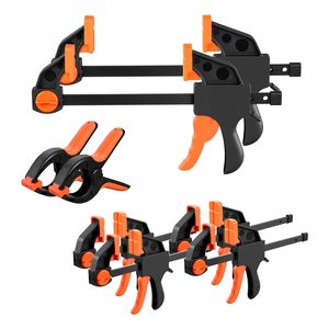 8 Pack F-<b>Clamp</b> Bar <b>Clamps</b> for Woodworking 6" & 12" Spring <b>Clamps</b> One Handed <b>Clamp</b>/Spreader 154 Lbs Load Limit <b>Quick</b> Release - Product Image 1