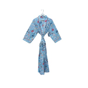 Summer Breeze suave fácil de cuidar Kimono de algodón ligero Kimono con cuello en V con diseño simple y estampado floral para ropa casual - Product Image 1