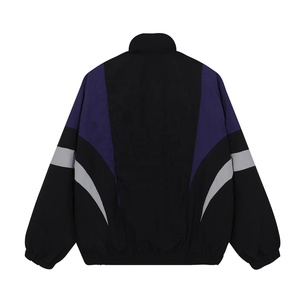 Vestes coupe-vent respirantes personnalisées à prix de gros, grandes tailles, imperméables, streetwear, mode masculine, vêtements de sport, color block - Product Image 5