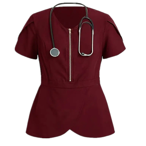 2026 Top Trendy men's Burgundy <b>Hospital</b> <b>Scrub</b> Pants Cotton Polyester Woven Drawstring Waist Uniform Pants - Product Image 2