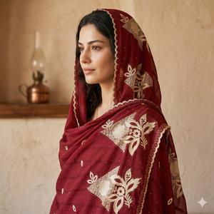 Écharpes d'été en mousseline de soie 100 % haute qualité pour femmes, brodées de fleurs et de strass, douces, légères et respirantes, vente en gros, OEM - Product Image 3