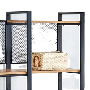 ขาตั้งทีวีโลหะขนาดใหญ่พร้อมชั้นวางและชั้นวางห้องนั่งเล่นเฟอร์นิเจอร์สมัยใหม่สําหรับใช้ในร่มและกลางแจ้งในโรงแรม - Product Image 1