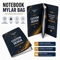 Sachets Doypack personnalisés en Mylar en forme de carnet avec découpe en boîte, holographiques, anti-odeur, de qualité alimentaire pour lait et chewing-gum