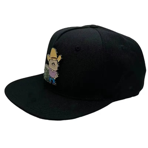 หมวกแก๊ปแบบ Snapback 6 แผง สีดำ ปักลายตัวอักษรด้านหน้า สไตล์สตรีทลำลอง สำหรับผู้ใหญ่ - Product Image 3