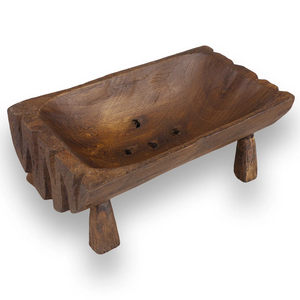 Jabonera de madera de mango hecha a mano, jabonera de madera de teca autodrenante, jabonera de madera antideslizante - Product Image 4