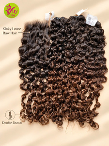 VuyHair – Extensions de cheveux humains vierges vietnamiens doublement étirés, qualité supérieure, texture crépue lâche, 95-100g, trame double cousue à la machine - Product Image 1