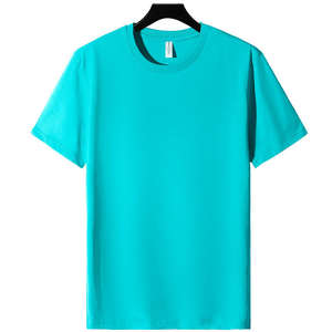 Camiseta deportiva de manga corta con cuello redondo de seda helada 100% algodón, estilo casual de verano, 180 g/m², con logo personalizado OEM, talla grande para hombre - Product Image 4