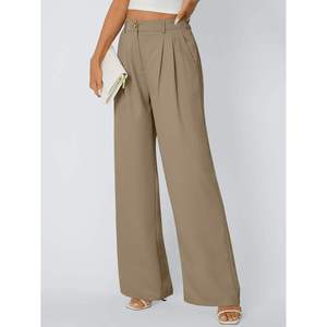 Pantalones de Vestir Profesionales para Mujer, Pantalones de Pierna Recta, Cintura Alta, Bolsillos Laterales, Pantalones de Vestir Largos para Mujer, Formales de Oficina - Product Image 5