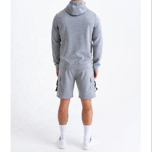 <b>Men's</b> Hoodie <b>Shorts</b> Set 100% Cotton Fleece Tracksuit Breathable Streetwear Casual Sports Outfit Winter - Product Image 3