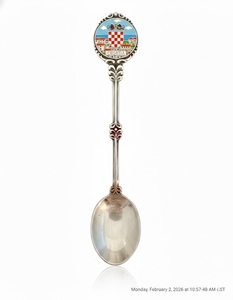 Regalos de Viaje con Diseño de Logotipo Personalizado, Recuerdos de Metal Plateado, Cuchara de Croacia con Impresión Digital - Product Image 2