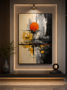 Portrait de Bouddha peint à la main sur toile, style contemporain, art mural d'intérieur, 100% fait main, sans cadre, l'original ARTHUB SHILPA RANDER - Product Image 1