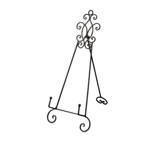 Chevalet en métal blanc fini, design classique, hauteur réglable, support léger pour la maison et la cuisine - Product Image 6