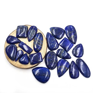 Lot de pierres précieuses en lapis-lazuli naturel, formes variées, cabochons, 5-40 mm, pour la création de bijoux faits main - Product Image 1