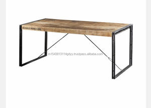Table basse en bois de manguier de style industriel pour la cuisine, la salle à manger et le salon, meubles de maison durables - Product Image 4
