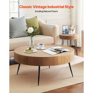Set di 2 tavolini rotondi e 1 tavolino 31.3 per salotto elegante collezione tavolino - Product Image 2