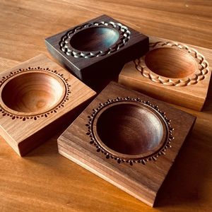 New Arrival Wooden Base Candle Bowl For Home Wedding Festive Handcrafted Dough Candle Container For Tabletop Restaurant & Cafes - Product Image 2