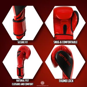 Guantes de Boxeo de Cuero Sintético al por Mayor para Entrenamiento de Sparring, Kickboxing, Muay Thai, MMA, Trabajo con Bolsa de Boxeo, con Cierre de Velcro - Product Image 5