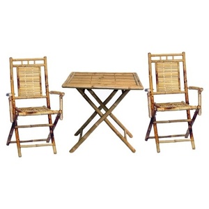 Ensemble de chaises et table de jardin en bambou écologique, ensemble de canapé en bambou vietnamien de haute qualité pour les stations balnéaires, fabriqué par KingCraft Viet - Product Image 3