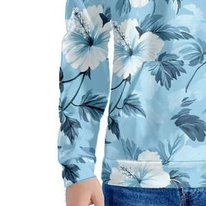 เสื้อฮู้ดลายดอกไม้สำหรับผู้ชาย ทรงปกติ น้ำหนักเบา ระบายอากาศได้ดี ผลิตจากผ้าโพลีเอสเตอร์ถัก สวมใส่สบายๆ ในฤดูร้อน - Product Image 6