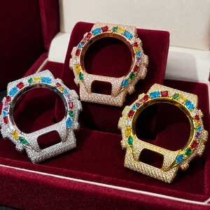 ขอบนาฬิกาเพชรทองและเงินแบบเต็มหน้าปัด GA6900 สำหรับผู้ชายและผู้หญิง ของขวัญเครื่องประดับฮิปฮอป - Product Image 2
