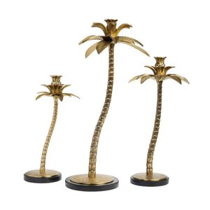 Ensemble de 3 nouveaux bougeoirs en aluminium en forme d'ananas, très vendus, avec finition dorée polie, pour la décoration de chambre, pour offrir en cadeau - Product Image 1