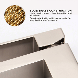 Rubinetto Monocomando Moderno per Lavabo Bagno in Ottone Massiccio, Robusto, con Foro Singolo a V, Finitura Nichel Spazzolato - Product Image 4