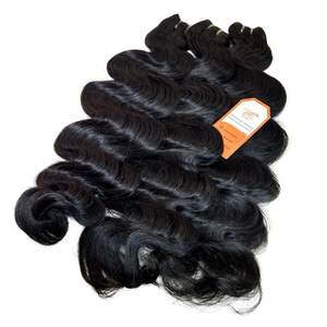 Corps Ondulé Naturel Noir Trame Bundles Extensions de Cheveux 100% Vietnamien Tissage de Cheveux Bruts Prix de Gros - Product Image 3