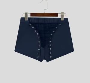 Shorts en jean vintage pour homme, taille mi-haute, fermeture à cordon, respirant, séchage rapide - Product Image 3