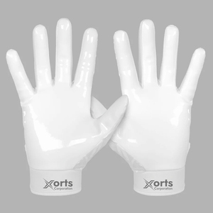 Gants de football américain en silicone blanc respirant pour jeunes, personnalisables, pour hommes, avec grip ultra-adhérent, pour tous les temps - Product Image 2