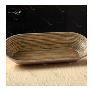 Plateau en bambou sculpté à la main, écologique et durable, finition laquée imperméable, articles de cuisine pour la maison, vente en gros - Product Image 5