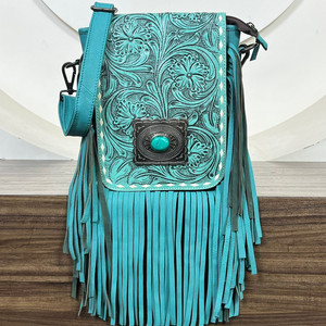 Nouveau sac à bandoulière tendance pour femme 2025, design occidental, sac messager en cuir de vache travaillé à la main pour un usage quotidien, sac à main concho - Product Image 4