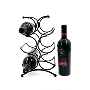 Étagère de rangement pour bouteilles d'eau et de vin en fil métallique noir avec revêtement en poudre, prix direct usine - Product Image 2