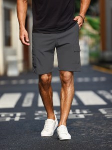 Shorts Bermuda Formels Confortables pour Hommes, Robustes, Multi-Poches, en Nylon/Coton, Séchage Rapide, Respirants, avec Cordon de Serrage - Product Image 2