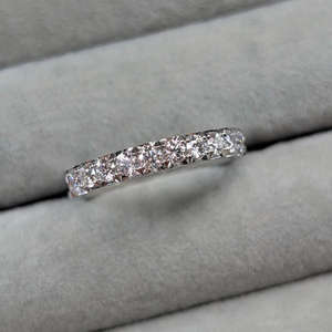 IGI/GIA Lab Grown Vintage 14k or blanc mariage/bague de fiançailles diamant rond unisexe parfait anniversaire et cadeau de fête - Product Image 3