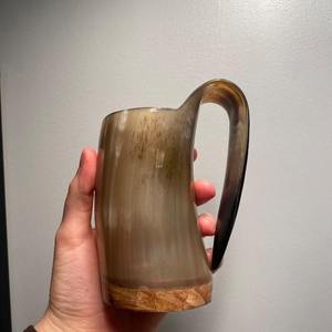 Verre à shot court en corne naturelle de style Viking, de qualité supérieure, pour whisky et spiritueux, vaisselle artisanale, cadeau, vente en gros, exportation Inde - Product Image 3